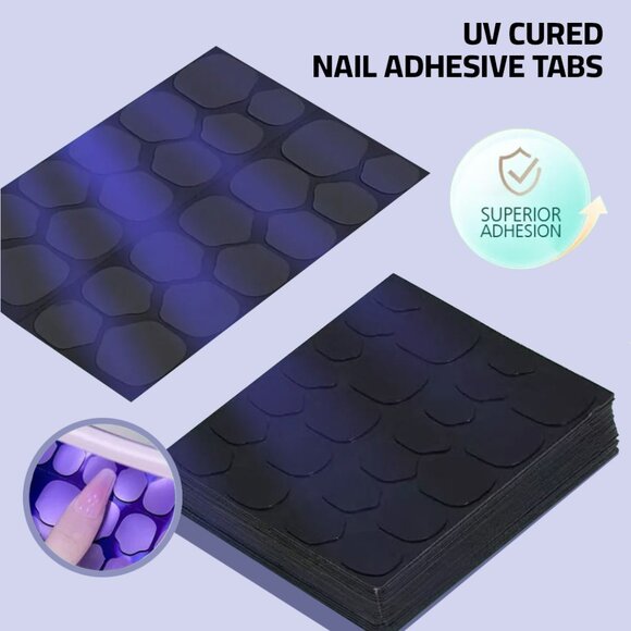 SheSlay UV Cured Nail Adhesive Tabs | 240PCS Double-Sided Jelly Nail Glu - Picture 1 of 4